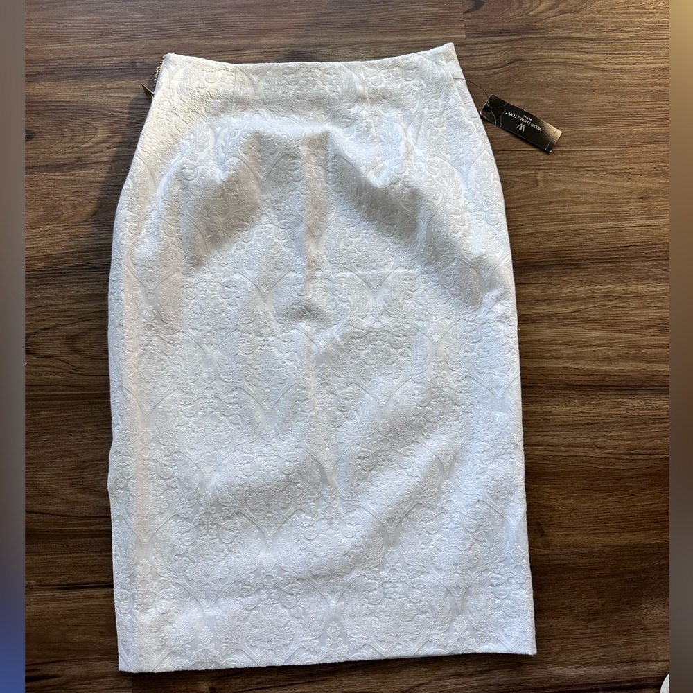 White Floral Skirt